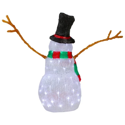 Northlight Lighted Commercial Grade Acrylic Snowman Outdoor Christmas Decoration - 23" 6 Northlight Lighted Commercial Grade Acrylic Snowman Outdoor Christmas Decoration - 23" - Image 4