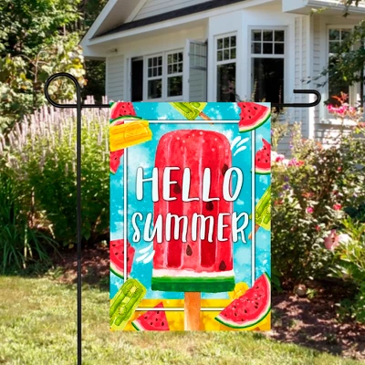 Northlight Hello Summer Popsicle Outdoor Garden Flag 12.5" X 18" 4 Northlight Hello Summer Popsicle Outdoor Garden Flag 12.5" X 18" - Image 2