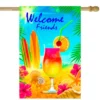 Northlight Tropical Welcome Friends Outdoor House Flag 28" X 40" 2 Northlight Tropical Welcome Friends Outdoor House Flag 28" X 40" -Home decor GUEST d37a66cd 1bcc 4869 9f50 2f5e1aaa8037