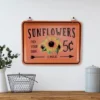 Northlight 15" Fall Harvest Orange "Sunflowers" Wall Sign -Home decor GUEST d53189d4 e00b 47ea a6fc b4f6e8ee5e48