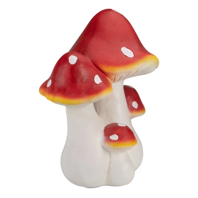 Northlight Hand Painted Mushroom Cluster Outdoor Garden Decoration - 17.5" - White And Red 5 Northlight Hand Painted Mushroom Cluster Outdoor Garden Decoration - 17.5" - White And Red - Image 3