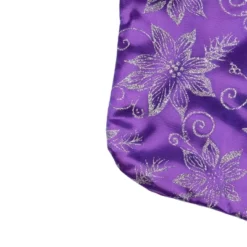 Northlight 20" Purple And Silver Glittered Floral Christmas Stocking With Shadow Velveteen Cuff -Home decor GUEST d59f65f5 2f42 4a27 a633 2f5a4d9cc038