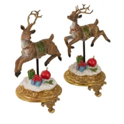Northlight Glittered Reindeer Christmas Stocking Holders - 9.5" - Set Of 2 -Home decor GUEST d735f7d2 7d18 4afc a672 ae081ab5fce2