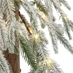 Northlight Pre-Lit Flocked Battery Operated Alpine Artificial Christmas Tree - 3' - Clear LED Lights 17 Northlight Pre-Lit Flocked Battery Operated Alpine Artificial Christmas Tree - 3' - Clear LED Lights -Home decor GUEST d7f705f2 d14e 423f 8cf1 b48013692b2f