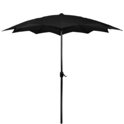 Northlight 8.5ft Outdoor Patio Lotus Umbrella With Hand Crank, Black 10 Northlight 8.5ft Outdoor Patio Lotus Umbrella With Hand Crank, Black -Home decor GUEST d81644a8 1700 4ab4 8c35 f1ee5284bd2f