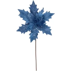Northlight 24" Glittered Blue Poinsettia Christmas Stem Spray 9 Northlight 24" Glittered Blue Poinsettia Christmas Stem Spray -Home decor GUEST d86003e7 f0b9 4489 b18f e7ed4d60dcf3