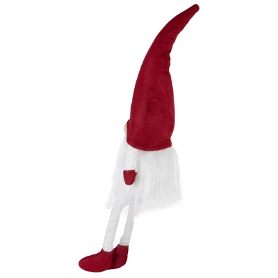 Northlight Lighted Sitting Gnome With Dangling Legs Christmas Decoration - 20" 5 Northlight Lighted Sitting Gnome With Dangling Legs Christmas Decoration - 20" - Image 3