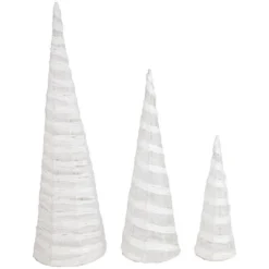 Northlight Glittered Cone Tree Christmas Decoration - 23.5 - White And Silver - Set Of 3 9 Northlight Glittered Cone Tree Christmas Decoration - 23.5 - White And Silver - Set Of 3 -Home decor GUEST d9ac564c 8216 4ba0 9af2 cef3eae7a676