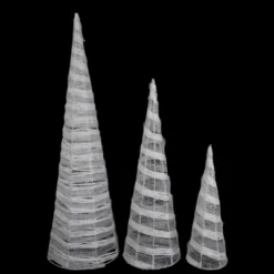 Northlight Glittered Cone Tree Christmas Decoration - 23.5 - White And Silver - Set Of 3 8 Northlight Glittered Cone Tree Christmas Decoration - 23.5 - White And Silver - Set Of 3 -Home decor GUEST d9ae7a54 b4f0 4177 a8e8 7e4c0affe0c4
