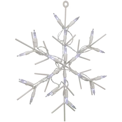 Northlight 13" White LED Lighted Snowflake Christmas Window Silhouette 5 Northlight 13" White LED Lighted Snowflake Christmas Window Silhouette - Image 3