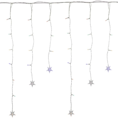 Northlight LED Stars Mini Icicle Christmas Lights - Multi-Color - 29.5' Clear Wire - 400ct 3 Northlight LED Stars Mini Icicle Christmas Lights - Multi-Color - 29.5' Clear Wire - 400ct