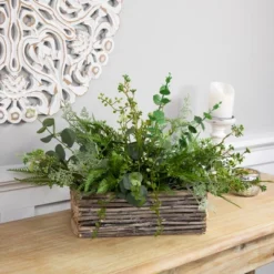 Northlight Wooden Log And Twig Flower Box Planters - 11.75" - Set Of 2 11 Northlight Wooden Log And Twig Flower Box Planters - 11.75" - Set Of 2 -Home decor GUEST dc846910 d4f9 4ce5 875d 49efd254eea0