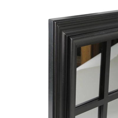 Northlight 17" Black Contemporary Square Windowpane Wall Mirror 4 Northlight 17" Black Contemporary Square Windowpane Wall Mirror - Image 2