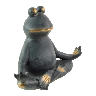 Northlight 12.25" Frog In Lotus Yoga Position Garden Statue 4 Northlight 12.25" Frog In Lotus Yoga Position Garden Statue - Image 2