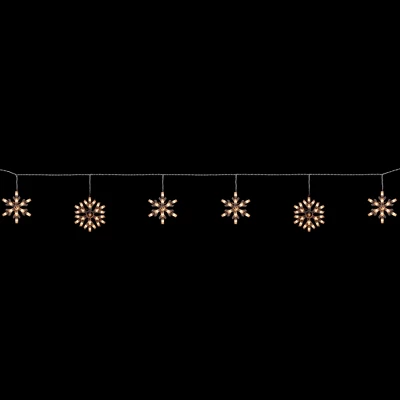 Northlight Snowflake Christmas Lights - White - 8.5' White Wire - 5ct 3 Northlight Snowflake Christmas Lights - White - 8.5' White Wire - 5ct