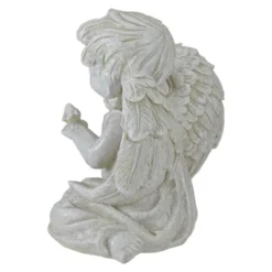 Northlight 6" Ivory Sitting Angel With Bird Outdoor Garden Statue -Home decor GUEST df4d346c 3ff0 4f63 840f 9a91c7a94006