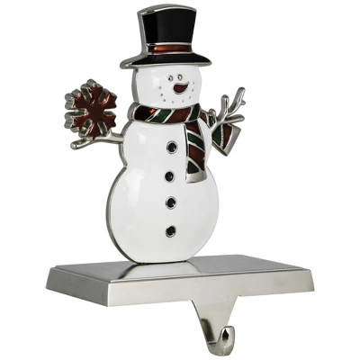 Northlight Smiling Snowman Christmas Stocking Holder - 6" 5 Northlight Smiling Snowman Christmas Stocking Holder - 6" - Image 3