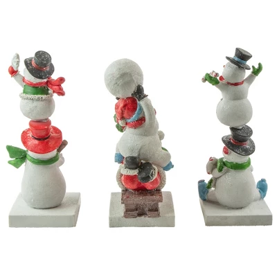 Northlight Set Of 3 Snowmen Christmas Stocking Holders 9" 6 Northlight Set Of 3 Snowmen Christmas Stocking Holders 9" - Image 4