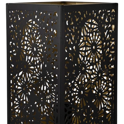 Northlight Floral Laser-Cut Iron Table Lamp - 11" - Black And Gold 5 Northlight Floral Laser-Cut Iron Table Lamp - 11" - Black And Gold - Image 3