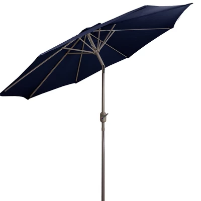 Northlight 9ft Outdoor Patio Market Umbrella With Hand Crank And Tilt, Navy Blue 7 Northlight 9ft Outdoor Patio Market Umbrella With Hand Crank And Tilt, Navy Blue - Image 5