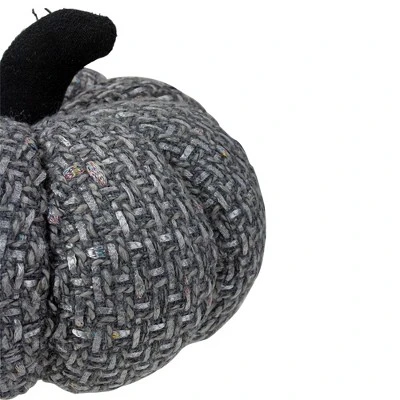 Northlight 7.5" Gray Knitted Fall Harvest Tabletop Pumpkin 5 Northlight 7.5" Gray Knitted Fall Harvest Tabletop Pumpkin - Image 3