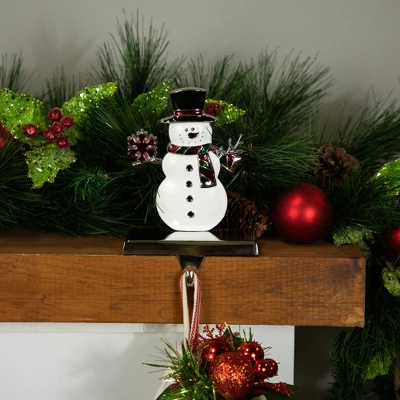 Northlight Smiling Snowman Christmas Stocking Holder - 6" 4 Northlight Smiling Snowman Christmas Stocking Holder - 6" - Image 2