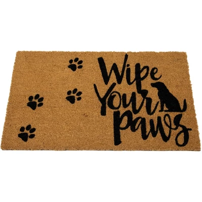 Northlight Natural Coir "Wipe Your Paws" Outdoor Doormat 18" X 30" 4 Northlight Natural Coir "Wipe Your Paws" Outdoor Doormat 18" X 30" - Image 2