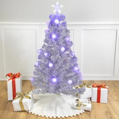 Northlight Pre-Lit Medium Color Changing Fiber Optic Artificial Christmas Tree - 4' - White - Blue LED Lights 3 Northlight Pre-Lit Medium Color Changing Fiber Optic Artificial Christmas Tree - 4' - White - Blue LED Lights
