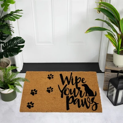 Northlight Natural Coir "Wipe Your Paws" Outdoor Doormat 18" X 30" 3 Northlight Natural Coir "Wipe Your Paws" Outdoor Doormat 18" X 30"