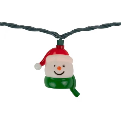 Northlight Snowman Heads With Scarves Christmas Light Set - Clear - 7.5' Green Wire - 10ct 6 Northlight Snowman Heads With Scarves Christmas Light Set - Clear - 7.5' Green Wire - 10ct - Image 4