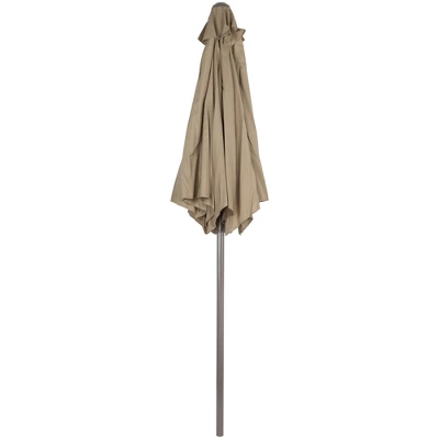 Northlight 7.5ft Outdoor Patio Market Umbrella With Hand Crank, Taupe 4 Northlight 7.5ft Outdoor Patio Market Umbrella With Hand Crank, Taupe - Image 2
