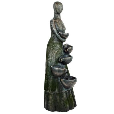 Northlight 39" Lighted Modern Faceless Woman Tiered Outdoor Garden Water Fountain 6 Northlight 39" Lighted Modern Faceless Woman Tiered Outdoor Garden Water Fountain - Image 4