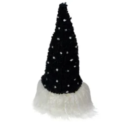Northlight LED Lighted Polka Dot Knit Hat Gnome Christmas Decoration - 10" - Black And White -Home decor GUEST ea584b06 4ae4 436a 9a23 97708296123b