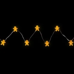Northlight 20-Count LED Mini Gingerbread Men Christmas Fairy Lights, 6.5 Ft Silver Wire 7 Northlight 20-Count LED Mini Gingerbread Men Christmas Fairy Lights, 6.5 Ft Silver Wire -Home decor GUEST eaae60f3 684a 436c 9ae2 e5e510dd7b73