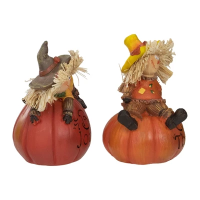Northlight Set Of 2 Scarecrow On A Pumpkin Thanksgiving Table Figures 5 Northlight Set Of 2 Scarecrow On A Pumpkin Thanksgiving Table Figures - Image 3
