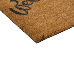 Northlight Natural Coir Floral Rectangular "Welcome" Doormat 18" X 30" -Home decor GUEST ed29c0dc 18d8 47d2 ac3b 4981e5d65a64
