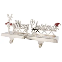 Northlight Set Of 2 Silver Reindeer Merry Christmas Metal Stocking Holders 5.5" 9 Northlight Set Of 2 Silver Reindeer Merry Christmas Metal Stocking Holders 5.5" -Home decor GUEST ee055d67 d6b2 4364 98ed a7832e6a3114
