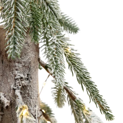 Northlight Pre-Lit Flocked Battery Operated Alpine Artificial Christmas Tree - 3' - Clear LED Lights 8 Northlight Pre-Lit Flocked Battery Operated Alpine Artificial Christmas Tree - 3' - Clear LED Lights - Image 6