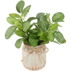 Northlight 8" Reticulated Artificial Spring Foliage In Ceramic Pot -Home decor GUEST efe92b4c afaa 476d a21f 61eb102527e9