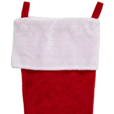 Northlight Traditional Plush Christmas Stocking With Cuff - 36" - Red And White 5 Northlight Traditional Plush Christmas Stocking With Cuff - 36" - Red And White - Image 3