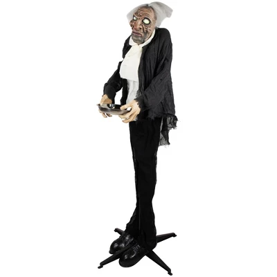 Northlight 5.5' LED Lighted Animated Butler With Sound Halloween Decoration 7 Northlight 5.5' LED Lighted Animated Butler With Sound Halloween Decoration - Image 5