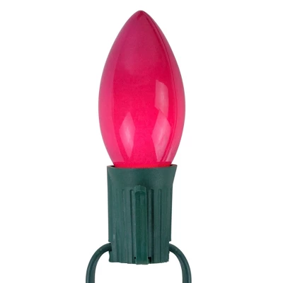 Northlight 25ct C9 String Lights Pink Purple - 24' Green Wire 4 Northlight 25ct C9 String Lights Pink Purple - 24' Green Wire - Image 2