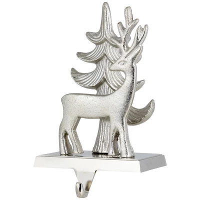 Northlight Reindeer And Pine Tree Christmas Stocking Holder - 7" 5 Northlight Reindeer And Pine Tree Christmas Stocking Holder - 7" - Image 3