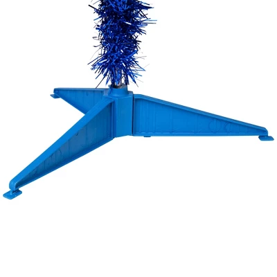 Northlight Artificial Tinsel Christmas Tree - 3' - Blue - Unlit 7 Northlight Artificial Tinsel Christmas Tree - 3' - Blue - Unlit - Image 5