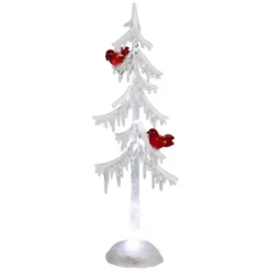 Northlight LED Lighted Acrylic Icicle Tree With Cardinals Christmas Decoration - 14" -Home decor GUEST f4f605cb 1492 441f b048 2e35e70701a9