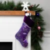 Northlight 20" Purple And Silver Glittered Floral Christmas Stocking With Shadow Velveteen Cuff 2 Northlight 20" Purple And Silver Glittered Floral Christmas Stocking With Shadow Velveteen Cuff -Home decor GUEST f5892ff5 4650 4dd6 a356 4ca824fae9d6