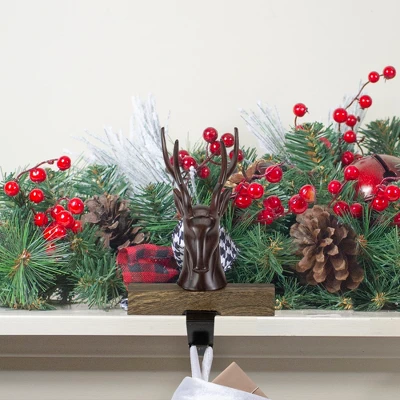 Northlight 7.5" Brown Marbled Buck Deer Head Christmas Stocking Holder 3 Northlight 7.5" Brown Marbled Buck Deer Head Christmas Stocking Holder