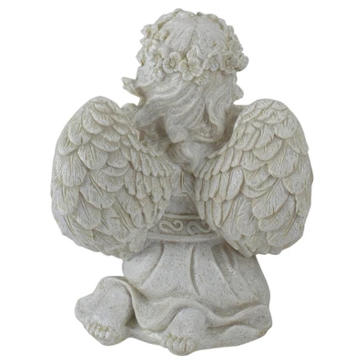 Northlight 6.75" Praying Angel With Cross Outdoor Garden Statue 5 Northlight 6.75" Praying Angel With Cross Outdoor Garden Statue - Image 3