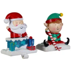 Northlight Santa And Elf Christmas Stocking Holders - 5" - Set Of 2 9 Northlight Santa And Elf Christmas Stocking Holders - 5" - Set Of 2 -Home decor GUEST f7bd7dd6 7753 474e b099 2b4e7a8e1eca