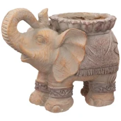 Northlight Elephant Outdoor Garden Planter - 13.75" -Home decor GUEST f83f78e1 568d 4d34 b40a 3a195865c597